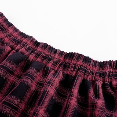 Vintage Plaid Midi Skirt for Women